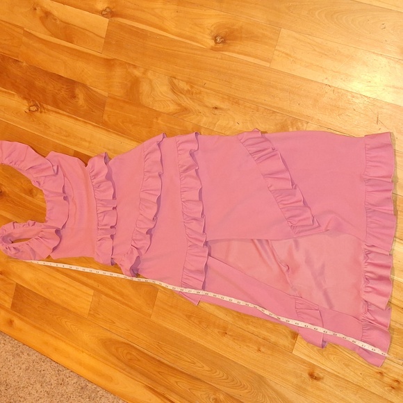 Show Me Your Mumu Greta Ruffle Tiered Midi Dress in Pink Lilac XS Barbiecore - Picture 13 of 13